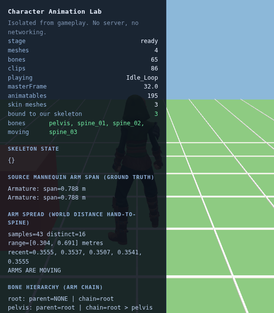 Character Animation Lab — Fixed Natural Pose